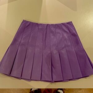 Alive & okivia size 8 skirt pleather light purple lavender pleated